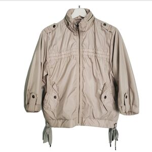 Eddie Bauer Short Jacket 3/4 Sleeve Beige